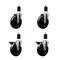 Service Caster 5'' Hard Rubber Wheel Swivel 1-1/2'' Expand Stem Caster Set 2 Brakes, 4PK SCC-EX20S514-HRS-2-PLB-2-112 - alternate 1